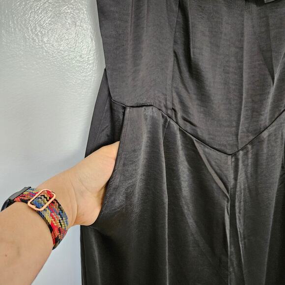 NEW Forever 21+ Satin Foldover Strapless‎ Jumpsuit 3X Plus Black NWT - Picture 5 of 10